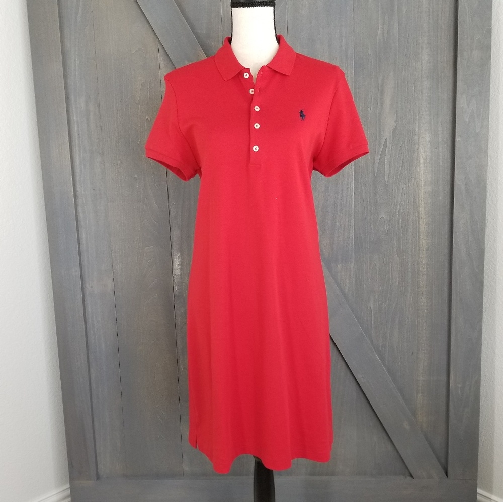 Ralph Lauren Classic polo cruise red dress XL J75